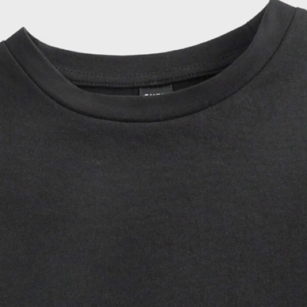 Black Graphic Tee with White Letters - M - Picture 3 of 6